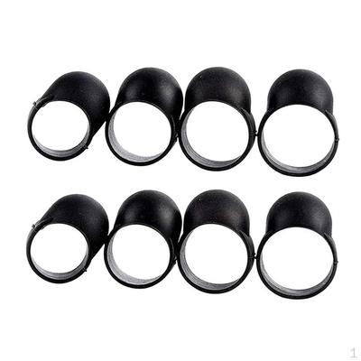 8x Stahltrommel Fingerplektren Silikon Klopfhüllen Hand