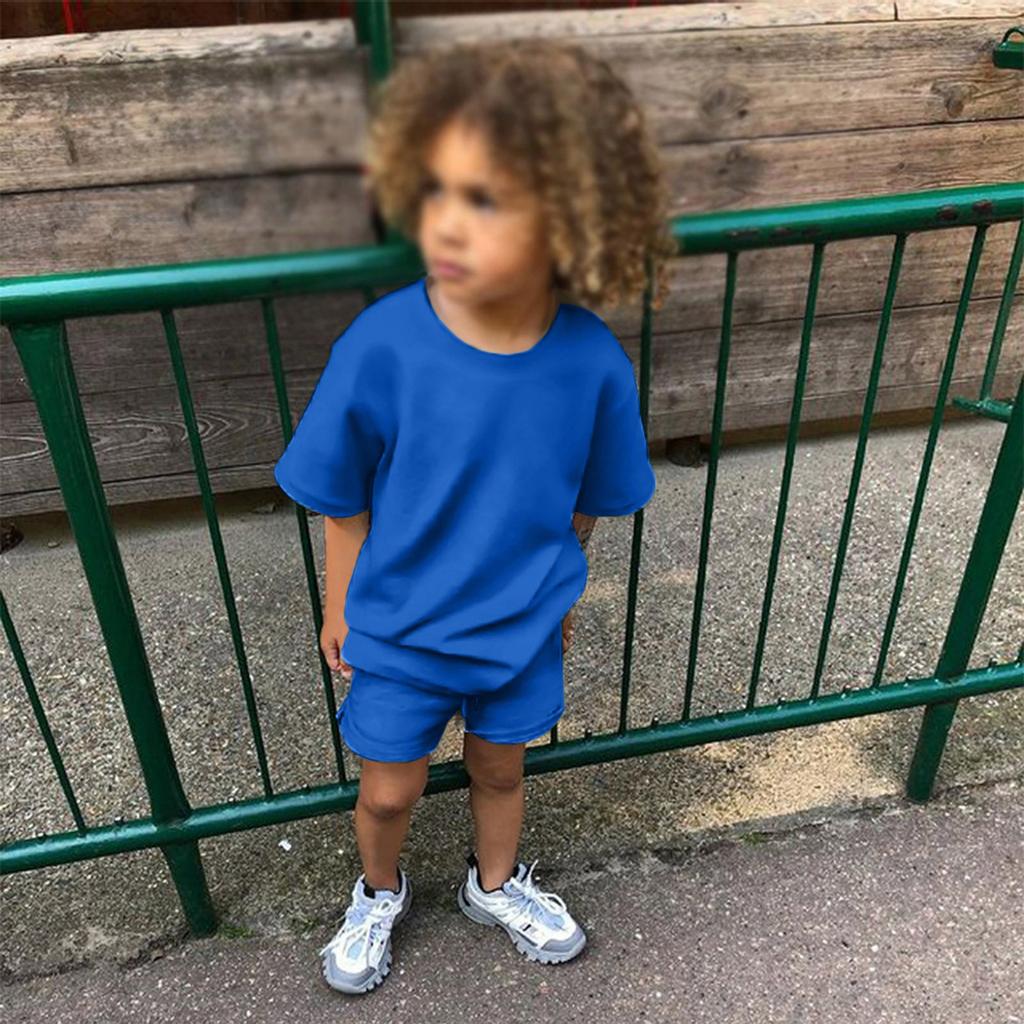 Kid Patriotic Outfit - Short Sleeve & Shorts 2-Piece Set For Boy And Girl