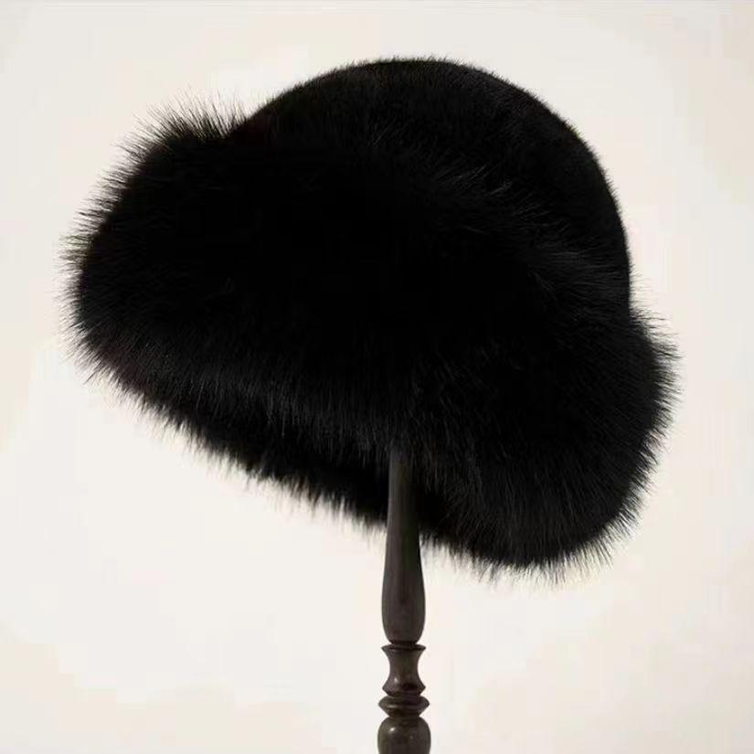 Winter Hats Women's Outdoor Fisherman Hat Mongolian Hat Faux Fur Plush Hat Thickened Warm Fashion Exquisite Hat