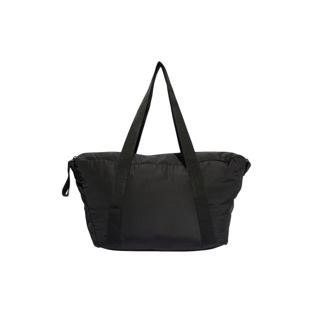Adidas Logo Multi-Pocket Recycled Polyester Shoulder Tote Bag Women Bags Black Linen-Green IP2253