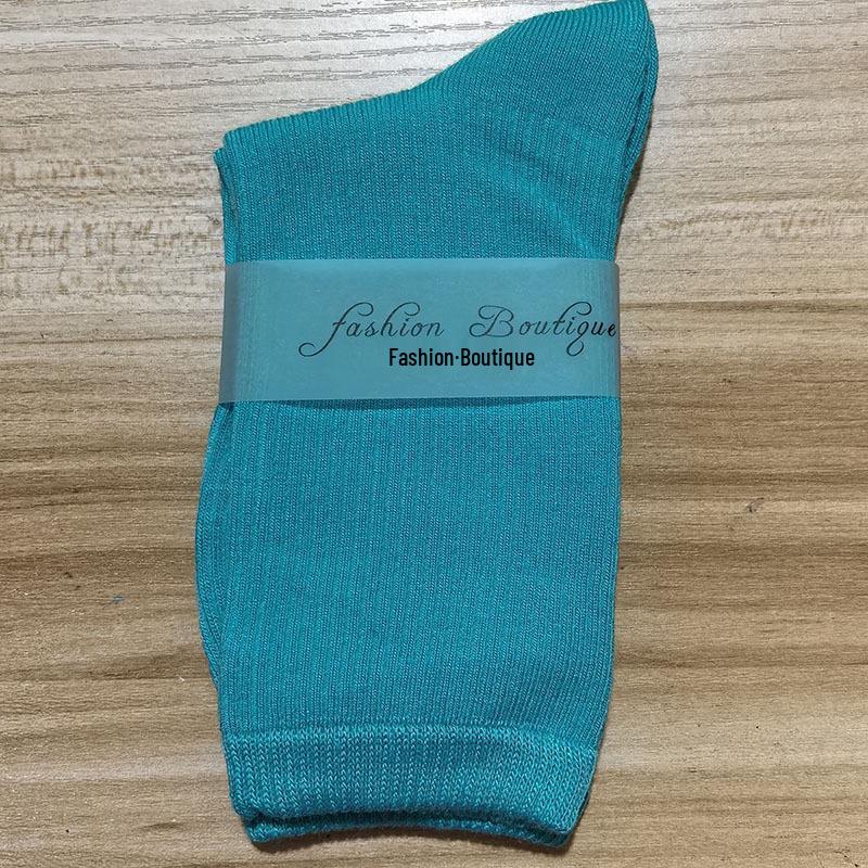 Women's 2025 Dopamine Dance Socks: Colorful, Scrunched Cotton Mid-Calf Socks for All Seasons