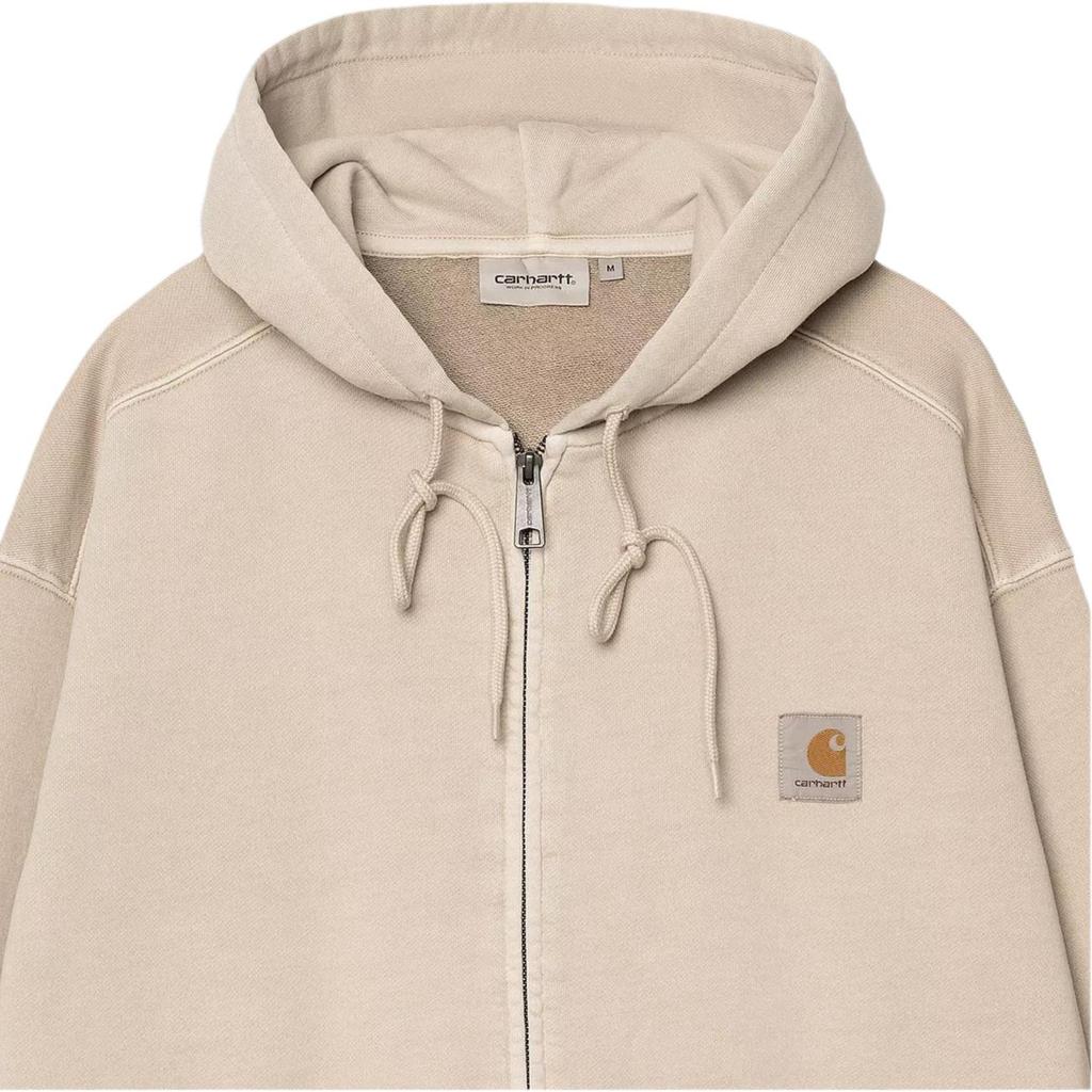 Carhartt WIP Hooded Nelson Jacket Loose Fit Square Label Kangaroo Pocket Zip Long Sleeve Jacket Men jackets I033064-2LP-GD