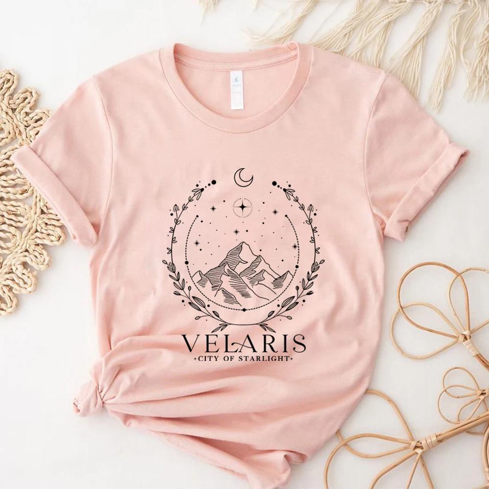 Velaris Tshirt Velaris City of Starlight Shirts The Night Court Shirt SJM Merch ACOTAR Shirts Women Short Sleeve Tops