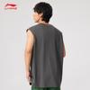 Li Ning Bad Five Letter Round Neck Comfortable Breathable Versatile Sleeveless Vest Men Tops Coal-Gray AVSV073-5