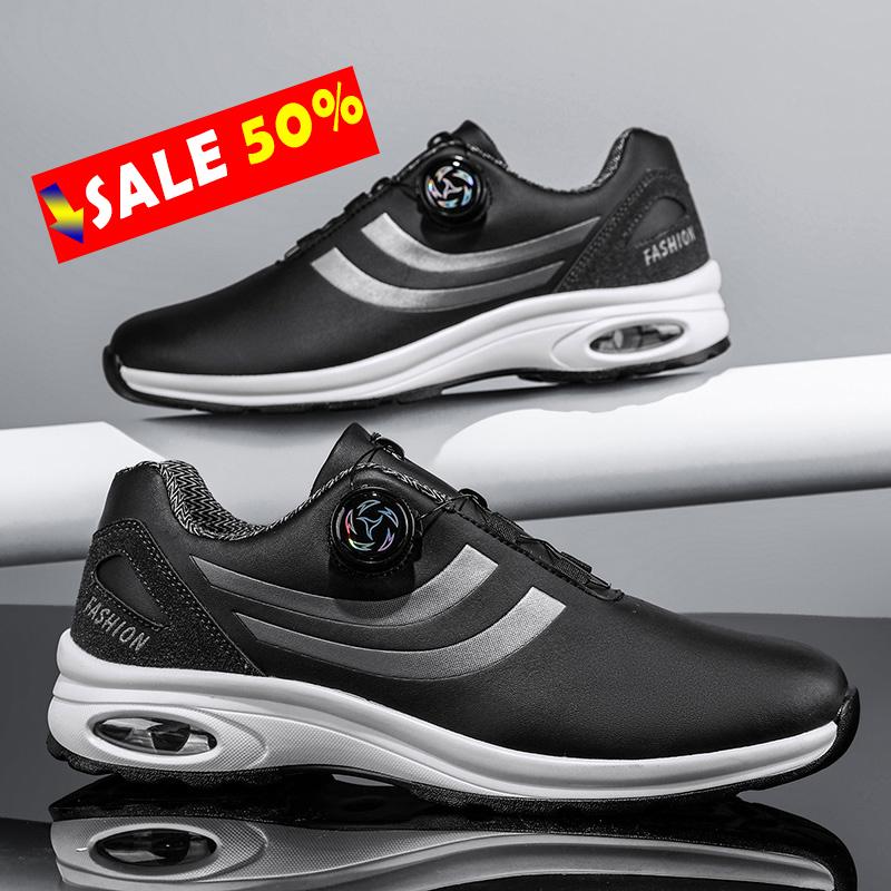 

Обувь для гольфа с воздушной подушкой, мужская, спортивная, для бега, для вождения, дышащая, легкая, удобная, атлетичная, нескользящая, вращающиеся кроссовки 39 белый