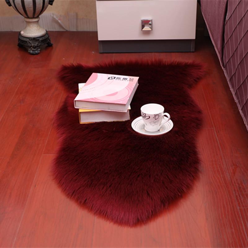 Imitation Australian Wool Plush Carpet Sofa Cushion & Bay Window Mat