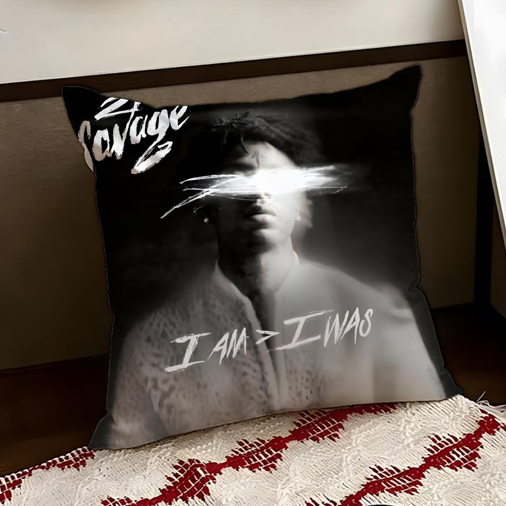 21 SSavage Singer Cushion Cover Reversible Soft Durable Pillow Cover Home Car MultiScene Use for Daily Comfort