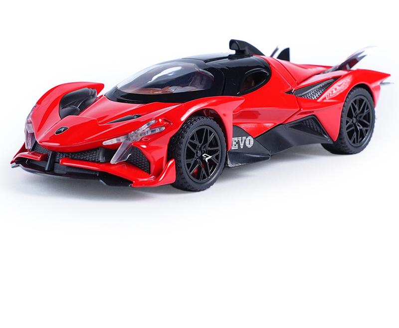 1/32 Apollo Project EVO Alloy Sports Car Model Diecast Metal Super Racing Car Vehicle Model Simulation Sound Light Kids Toy Gift