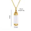 Minimalist Acrylic Cylinder Pendant Necklace with Perfume Bottle Charm