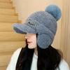 Faux Fur Winter Hat for Women - Warm Buckle Ear Flap Cap Windproof Outdoor Snow Hat in Lei Feng Style