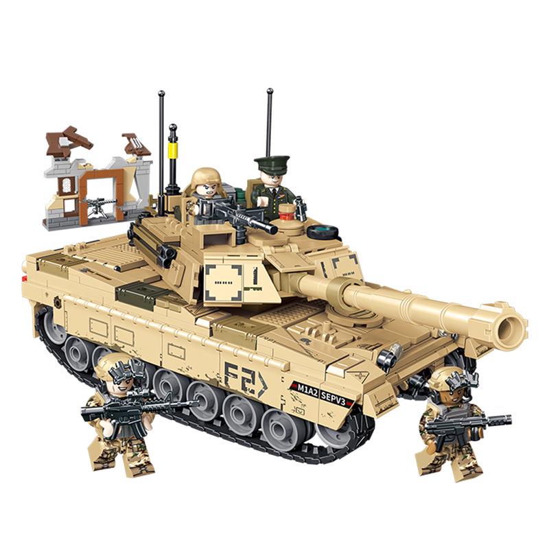 Sengbao M1A2 Tank Model Educational Building Toy for Kids
