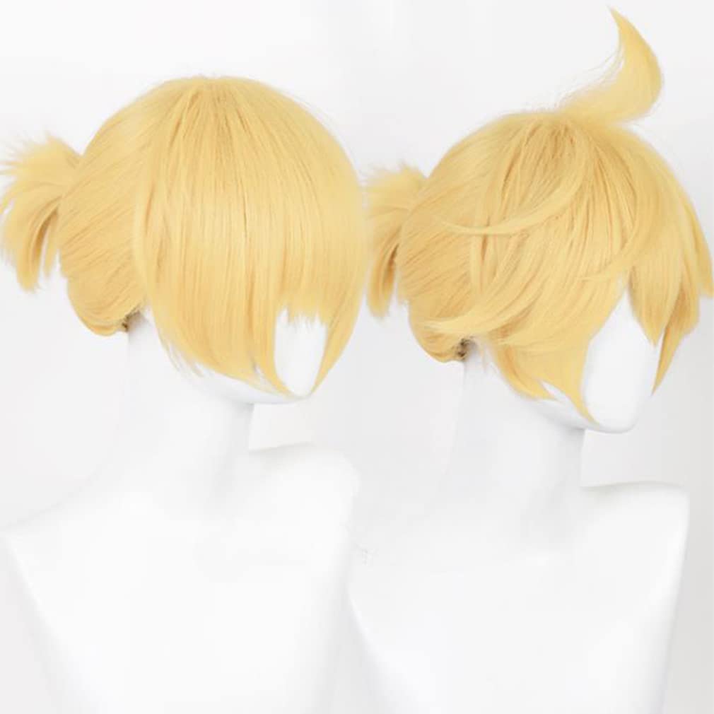LAOBAO Cosplay Wig, Blonde Ponytail, Lolita, Harajuku Style, GAL Style, Hairpiece, Twintails, Heat Resistant, Disguise Wig, Costume Accessory, Party,