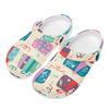 Unisex EVA Casual Clogs Bright Printed Easy Clean Soft Slip On Travel Use Beach Garden Daily Walking Outdoor Footwear Garden Wear