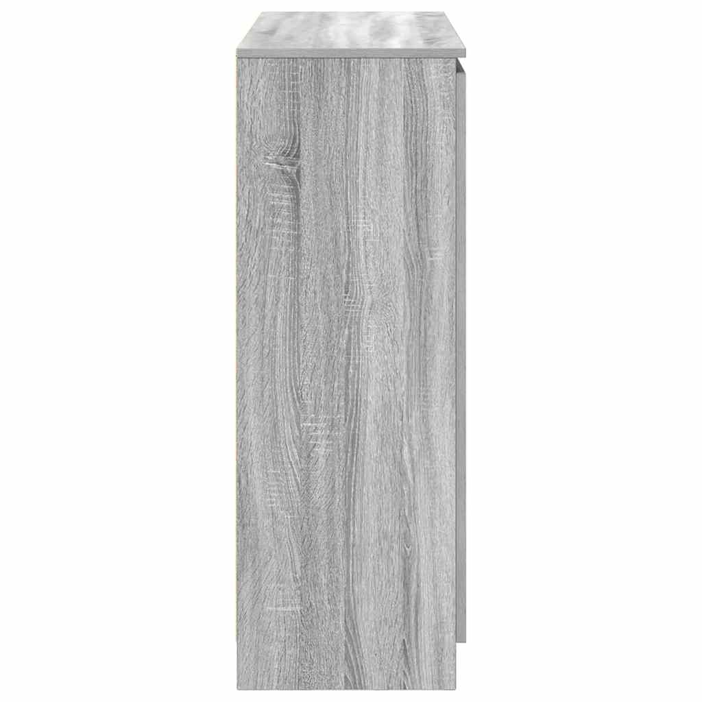 Grey Sonoma Sideboard with Drawers 100.5 x 35 x 98.5 cm