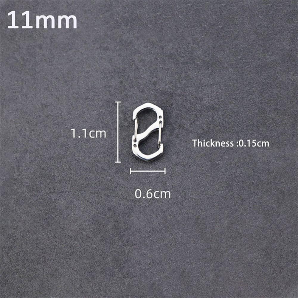 10PCS Backpack Buckle Stainless Steel S Type Carabiner With Lock Mini Outdoor Backpacks Luggage Hook Anti-Theft Key-Lock Tool