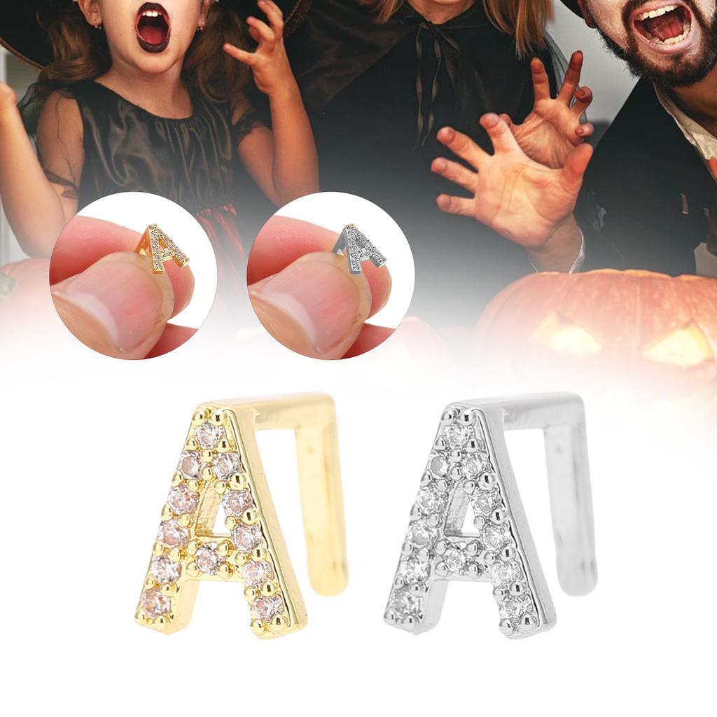 Capital Letter A Single Hip Hop False Tooth Halloween Festival Hip Hop Tooth Decoration Accessory