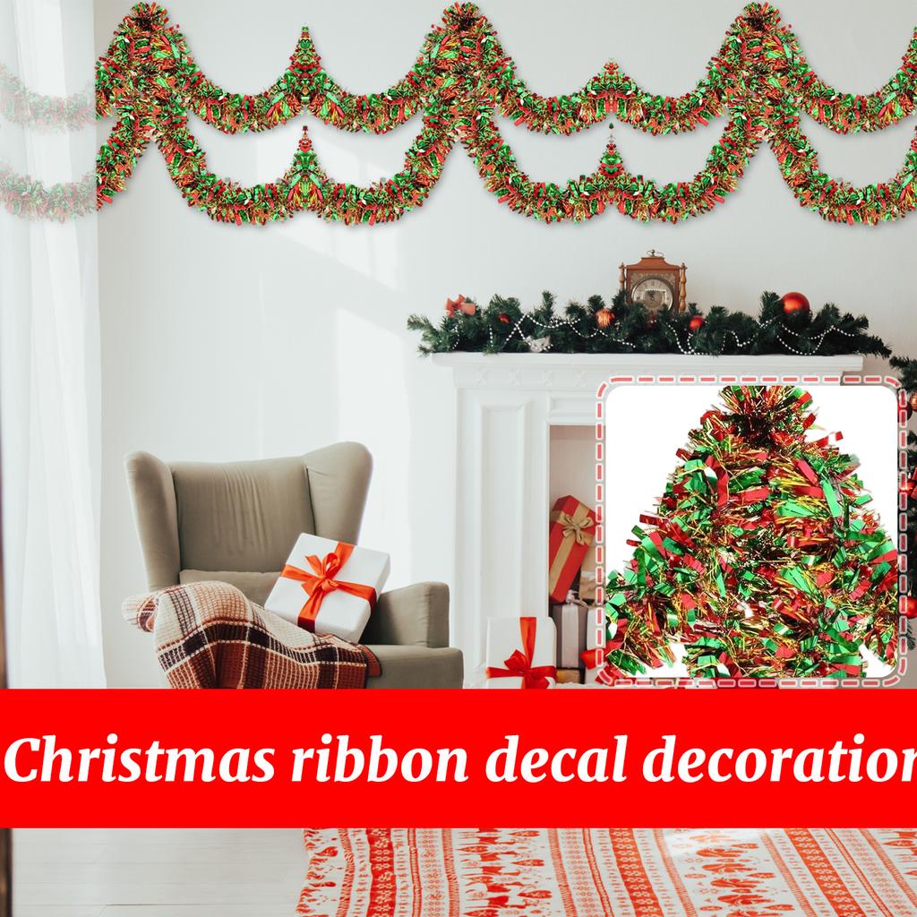 3pcs Christmas Red, Green, Gold Foam Silk Ribbon With 9cm2 Meter Dense And Thick Decoration