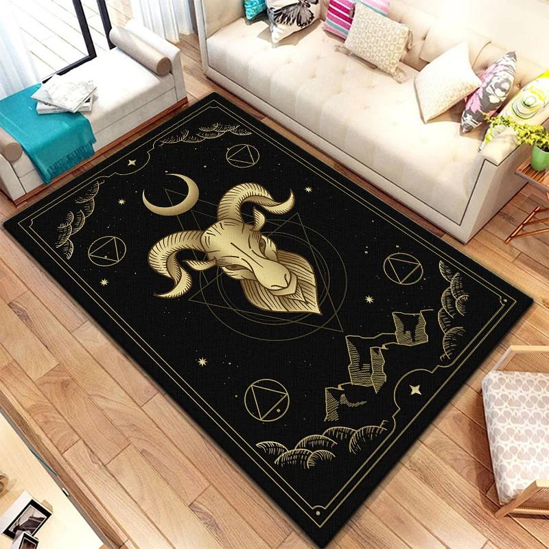 Scale of Justice Magic Astrology Esoteric Carpet for Living Room Rug Bedroom Kitchen Mats Anti-Slip Rugs Yoga Mat Decorative Rug