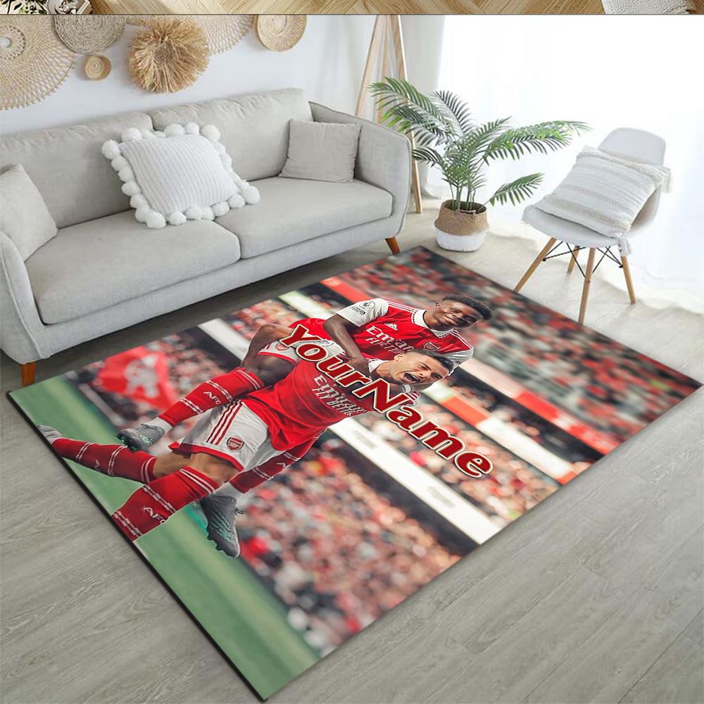 Arsenal Customize Text Floor Mat Suitable for Kitchen Foyer Dining Room Decorate room Anti-slip Rug Decorate Offices Perfect Gift for Friends & Family
