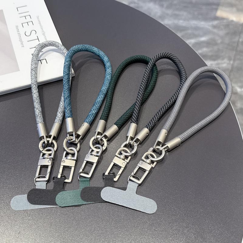Portable Mobile Phone Hand Wrist Straps Nylon Colorful Anti-Fall Lanyard With Gasket Detachable Cellphone Hanging Cord
