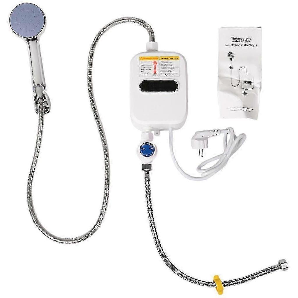 Instant Water Heater Shower 220V Bathroom Faucet Hot Water Heater 3500W Digital Display EU Plug