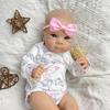 BZDOLL 18 Inch Real Look Reborn Baby Doll Toy with Cloth Body Lifelike 45 CM 3D Skin Doll With Cloth And Bottle Fashion Birthday Gift For Girl