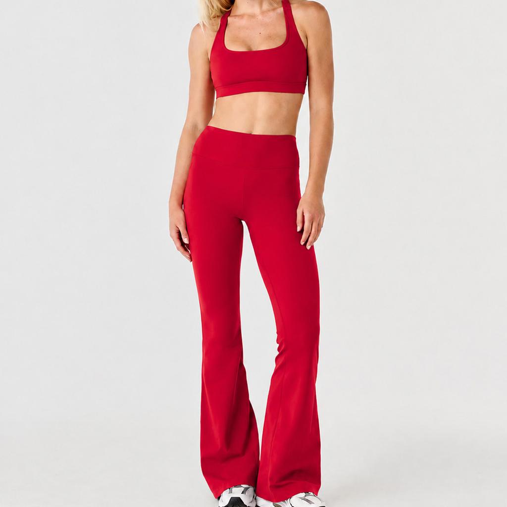 Chen Shijie micro-pull pants sports fitness yoga suit, chest-showing yoga suit, bodybuilding sports suit