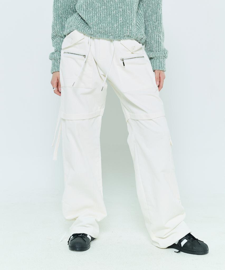 LARTIGENT L6 Corduroy Pocket Pants(Ivory)