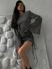 Women's Commuting Fashion Sleeve Drawstring Hip Dress For Women