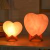 Heart Night Light 16-Color USB Rechargeable LED Nightlight Heart Shaped Light with Stand and Remote Control for Valentine's Day