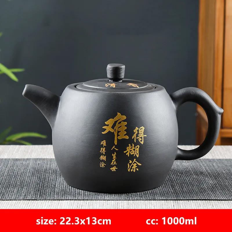 Yixing Purple Clay Tea Pot Chinese Large Capacity Teapot Tradition Beauty Tea Infuser Retro Tea Set Household Drinkware 1000ml