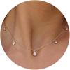 Tewiky Dainty 14k Gold Plated/Silver Cubic Zirconia Necklaces for Women | Simple CZ Jewelry Necklaces Trendy Gifts
