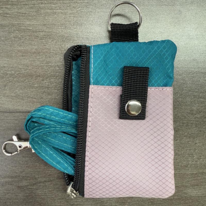 Badge Holder With Id Window Small Wallet Waterproof Anti-Theft Travel Keychain Wallet Men Women Slim Zip Card Lanyard Wallet