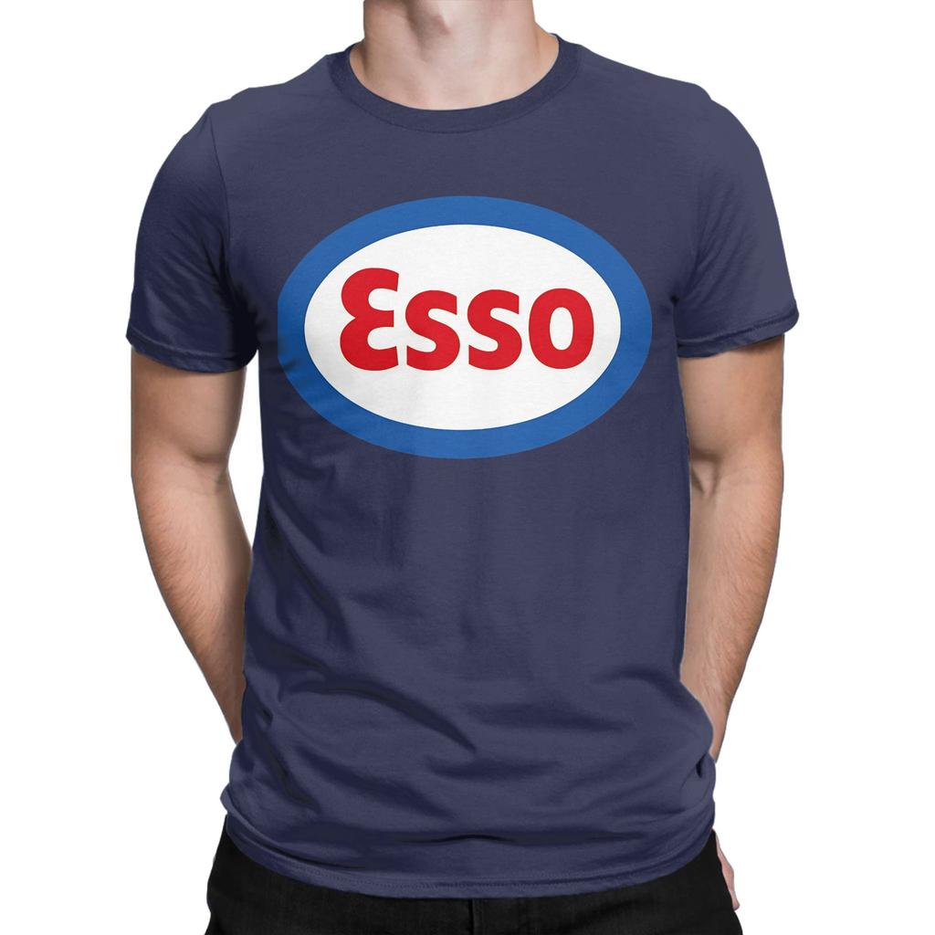 Classic Esso Petrol Diesel Fuels Logo Graphic Funny 100 Cotton Tshirt Esso Tees Tops For Unisex