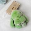 Frosted Bunny Plush Keychain 15cm Soft Faux Rabbit Fur Pendant for Bags Keys Cute Standing Stuffed Animal Adorable Birthday Gift for Girls Rabbit