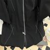 2023 Men's Trendy Black Japanese-Style Five-Point Sleeve Zipper Shirt