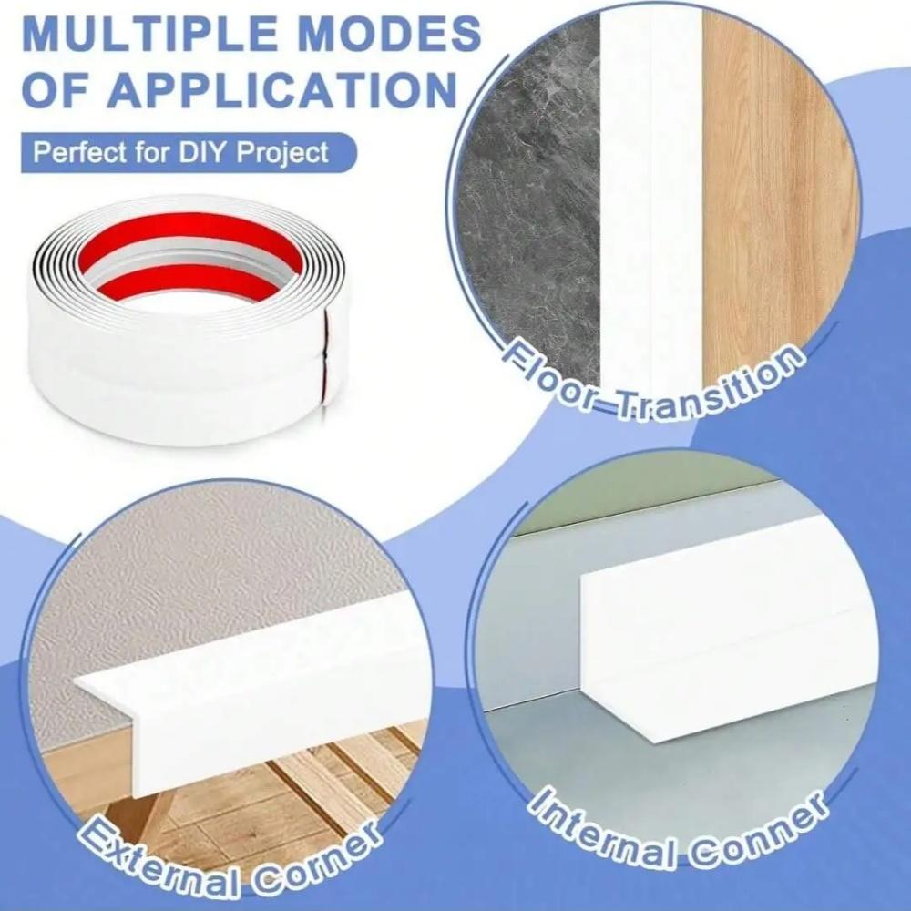 1pc 4cmx2m Peel and Stick Wall Trim Molding, Flexible Corner Trim Moulding, Inside & Outside Wall Corner Protector for Wall