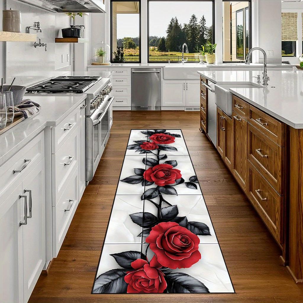 Valentinstag Teppich Luxus Rosen Teppich Läufer Teppich Küchenteppich Fußmatte Teppich für Wohnzimmer Teppich für Schlafzimmer Heim De