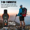 Pfeife Outdoor Survival Notfallwerkzeuge 7 in 1 Multifunktionale LED-Licht Camping Wandern Pfeife Kompass Thermometer Lupe