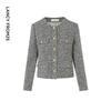 Lancy French Style Wool Blend Round Neck Suit Jacket
