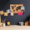Cork Board Map of World, 14" X 11" Bulletin Boards for Walls with 10 P, Travel Tracker Map for Office, School and Home (WD-MAP-2636)