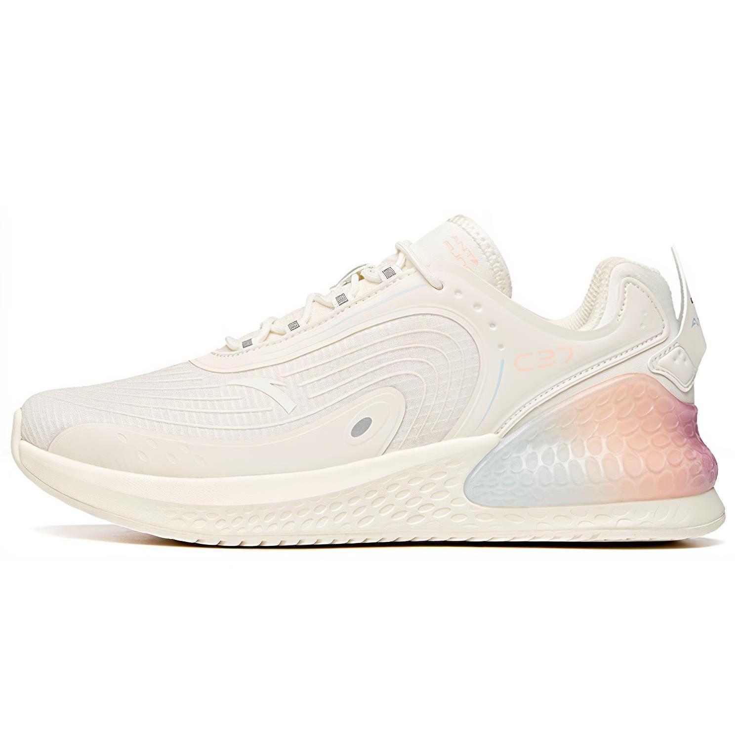 

New Anta C37+ Anti Slip Wear Resistant Low Top Running Shoes Women s White 922045537-1 38.5