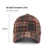 Unisex Autumn/Winter Classic Plaid Baseball Cap - Hard Top Duckbill Sun Hat