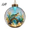 Ocean Inspired Bedroom Wall Decorations Animal Christmas Ball Ornament 3D Marine Life Hanging Decoration Underwater Sphere Ornaments Beach
