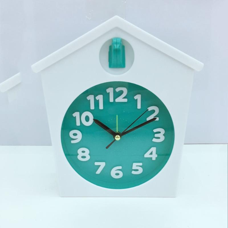 

New candy color house alarm clock Desktop clock Bird alarm clock