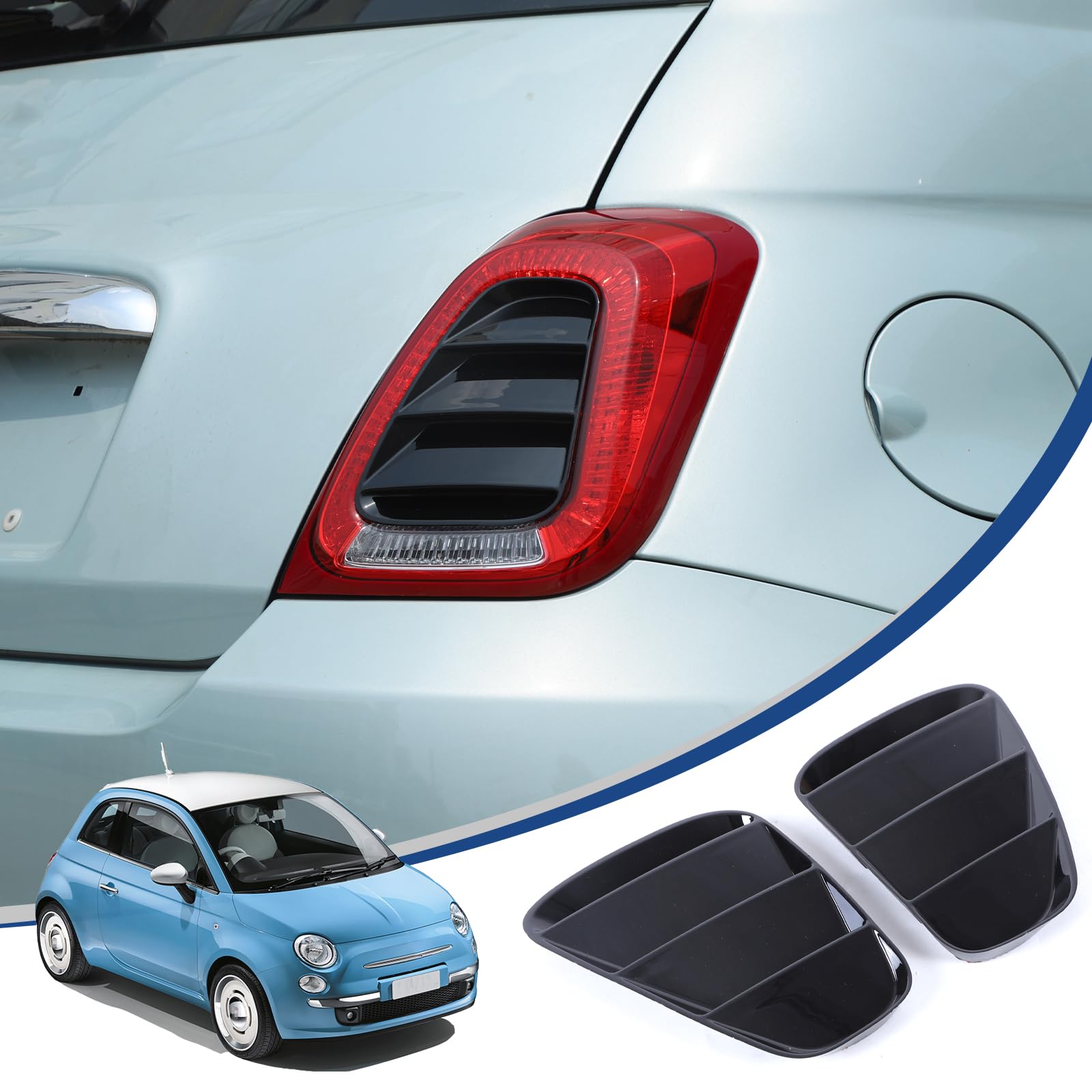 

Hcilloend Задний фонарь Декоративный задний фонарь Декоративные и задний фонарь Декоративные панели для нового Fiat Easy Экстерьерный кастомный набор из 2 панелей, Панели,