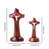 Elegant Wooden Christian Standing Crosses Ornament with Detachable Magnetic Base for Special Event Home Church Decors