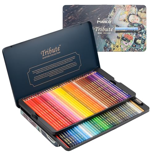 

Marco Watercolor Pencils, 72 Colors, Water-Based, Soft Core, Professional Grade, Thick Core, Easy to Apply, High-Quality Color Pencils, High-Vibrancy