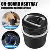 Car Sticker Car Interior Ashtray LED Light Portable Smoke Ashes Holder For Ford Mustang SHELBY GT 500 350 Convertible V Mach e R
