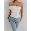 New summer tops, fashionable one-shoulder one-shoulder collar tube top slim fit top temperament for women